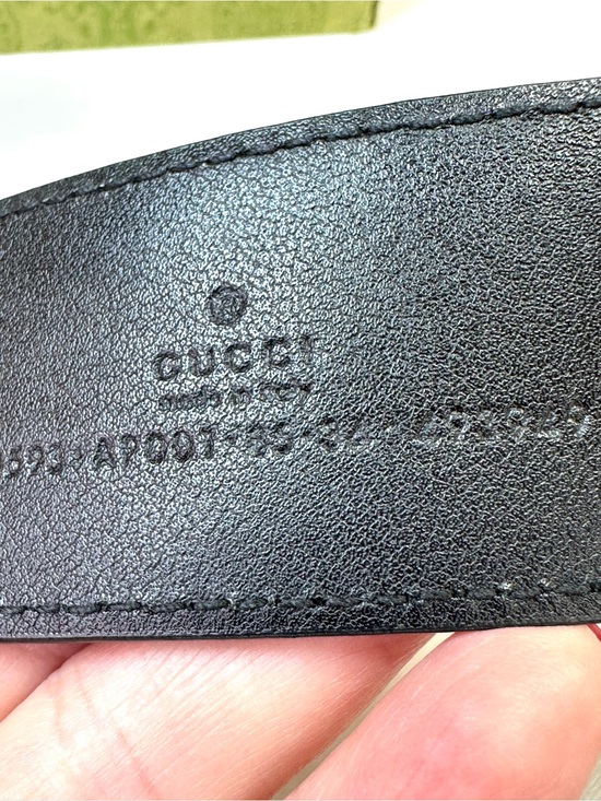 Gucci GG Marmont black leather belt Italy size 85/34 32”-36” 1.5”w, Box, COA main image 6